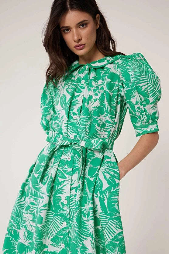 Santa Barbara Green Print Dress