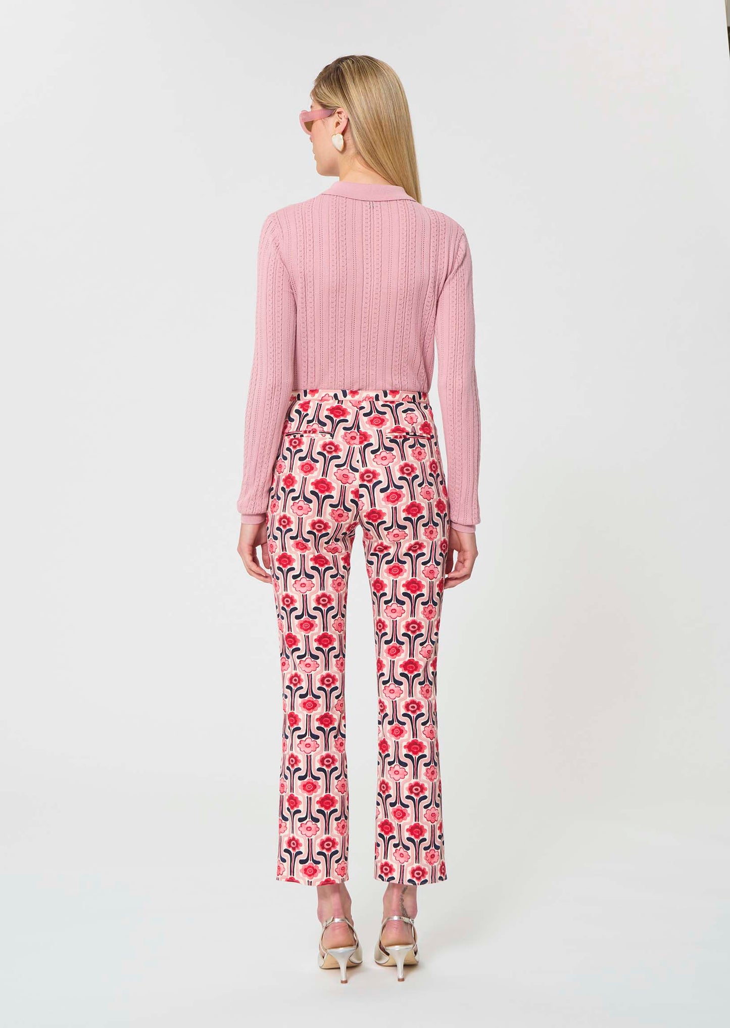 Tara Jarmon Paulino Pale Pink Retro Pants