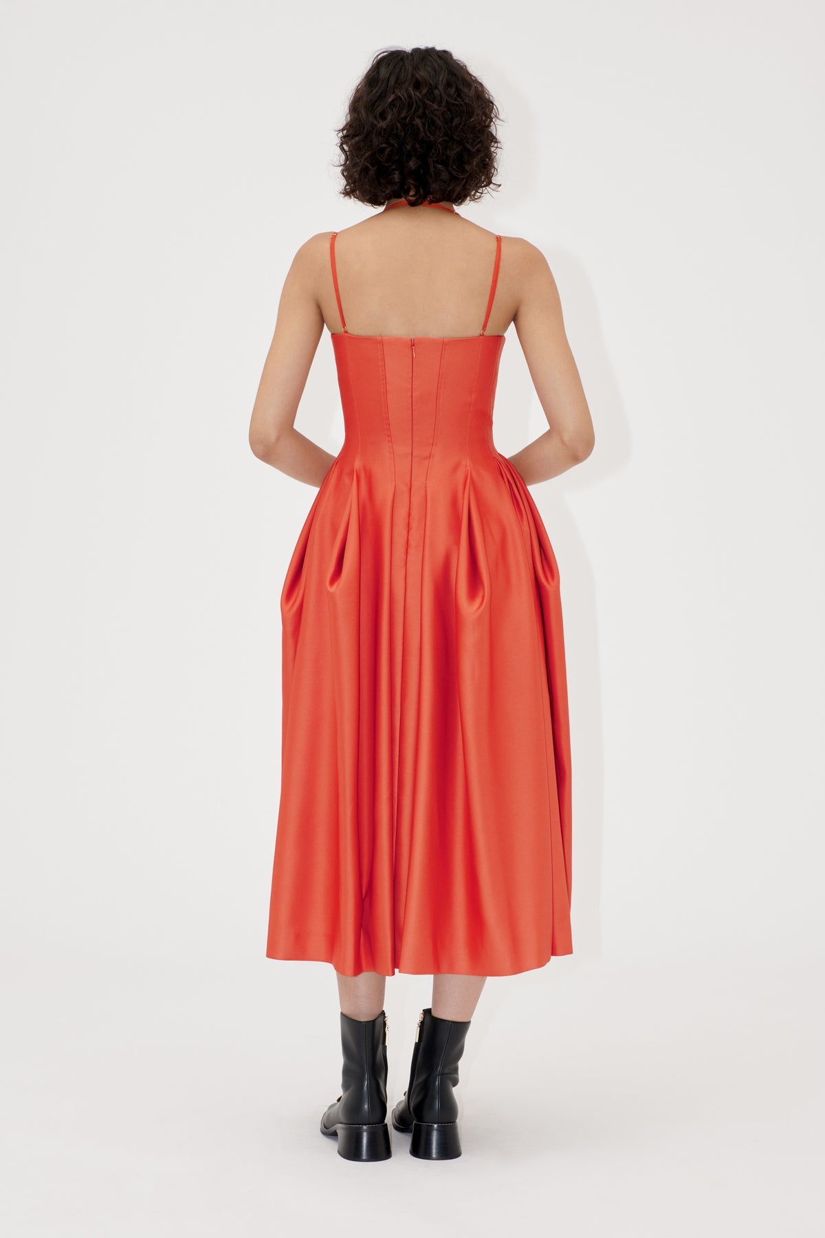 Double Strap Orange Dress