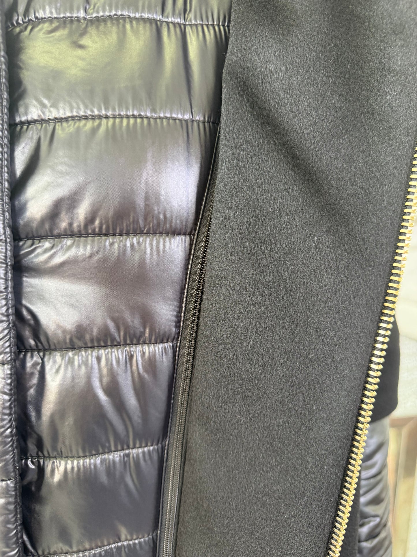 Herno Layered-Sleeved Zip-Up Down Coat