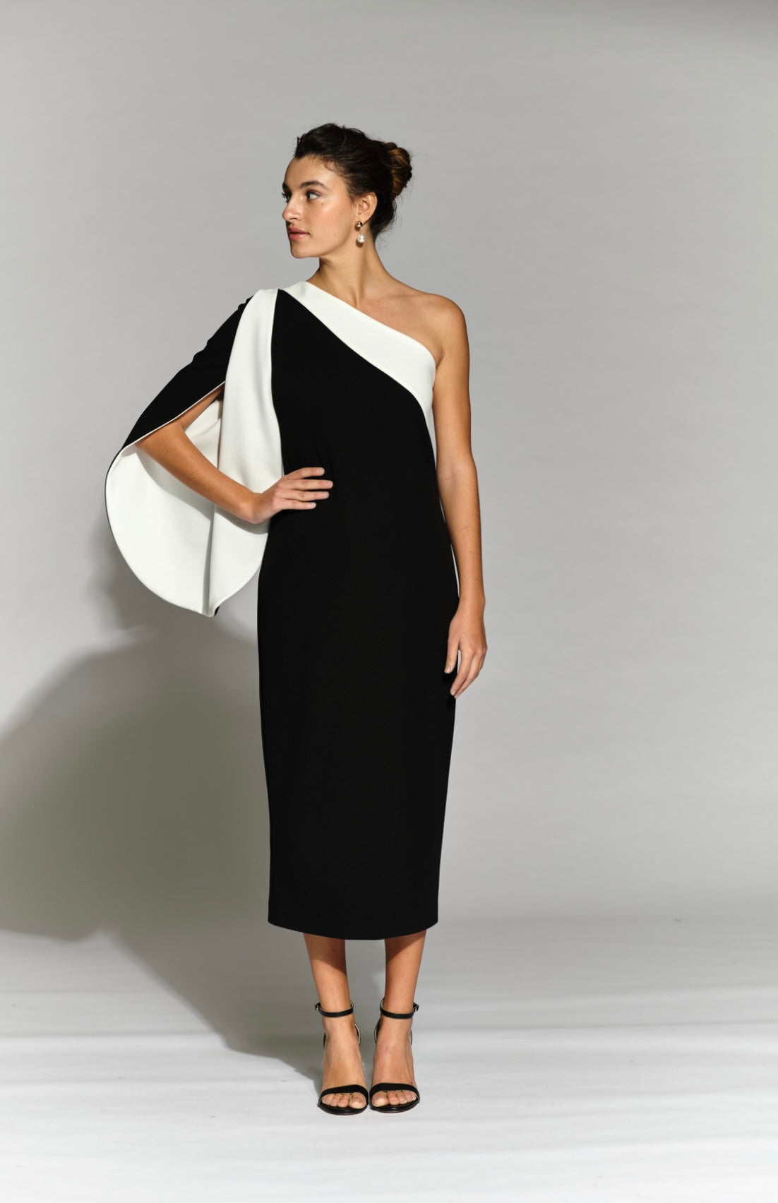 1 piece dress black and white hotsell