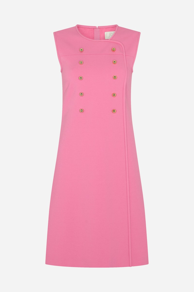Sybil Jersey Sleeveless Shift Dress Bubblegum Pink