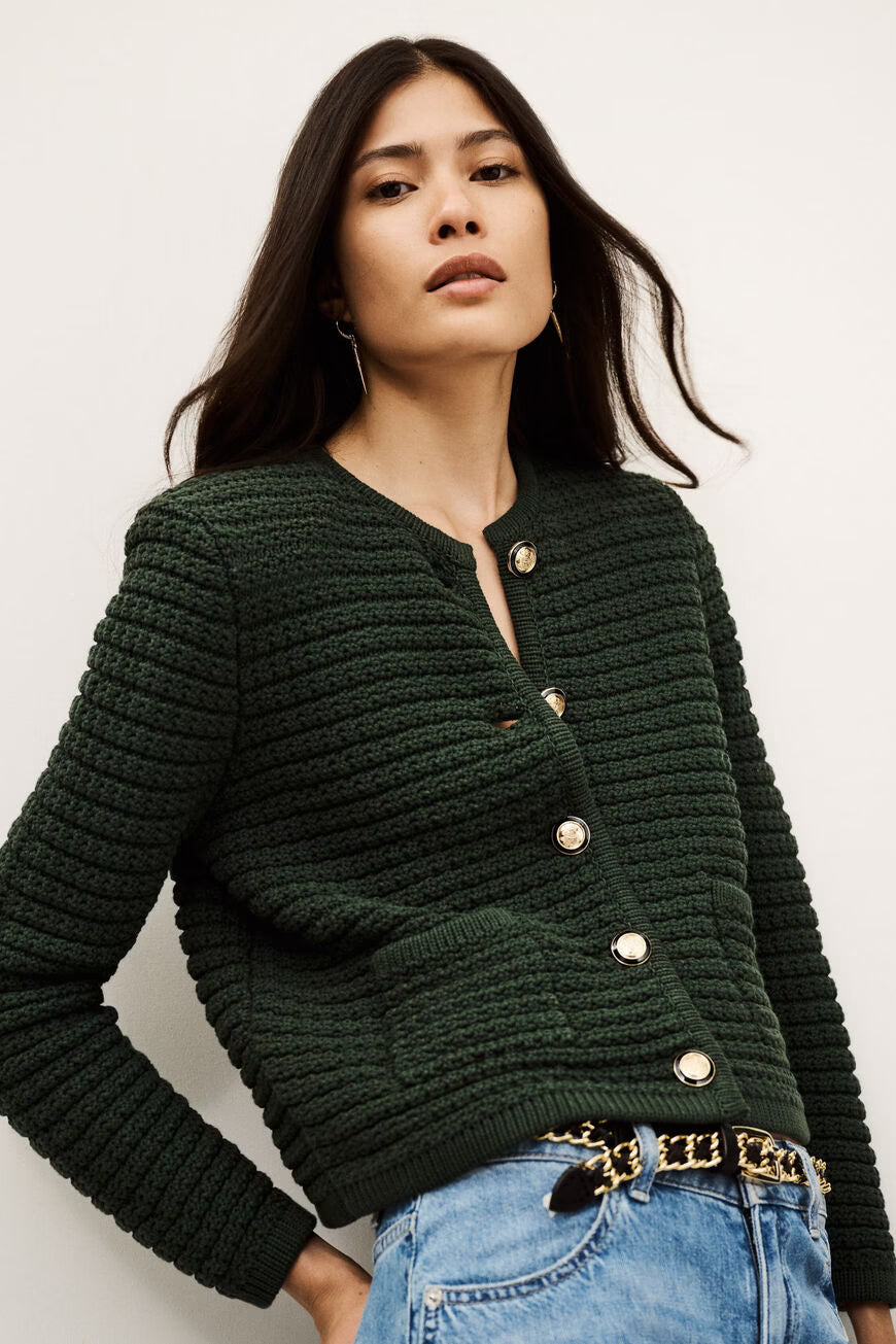 Ba&Sh Gaspard Green Cardigan