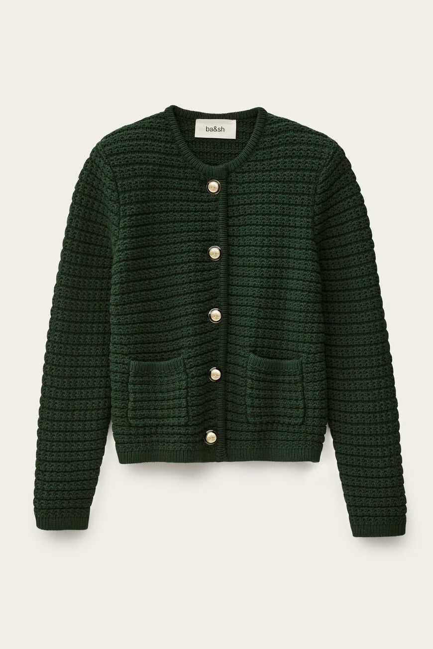 Ba&Sh Gaspard Green Cardigan