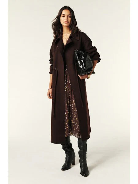 Ba&Sh Chocolate Brown Kate Coat
