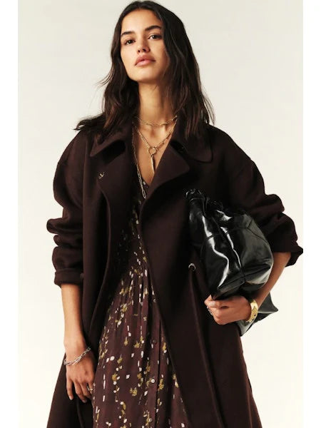 Ba&Sh Chocolate Brown Kate Coat
