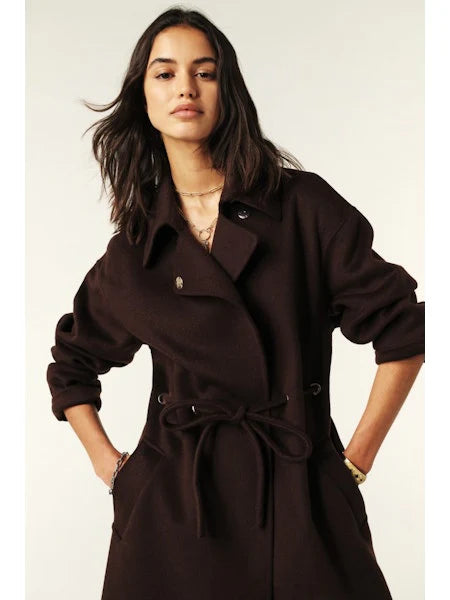 Ba&Sh Chocolate Brown Kate Coat