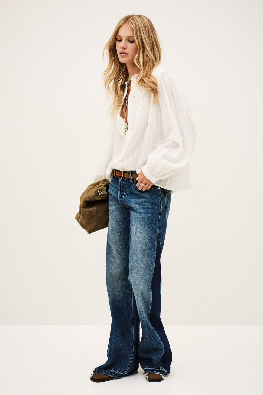 Ba&Sh Melody Ecru Embroidered Blouse