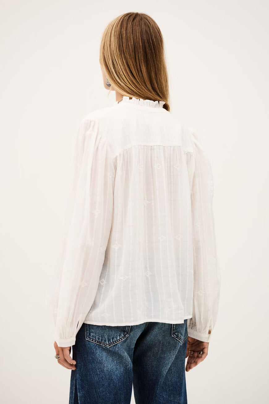 Ba&Sh Melody Ecru Embroidered Blouse