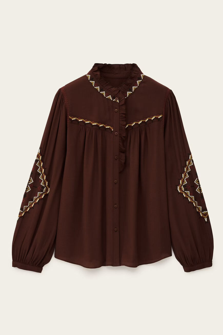 Ba&sh Tate Top Chocolate