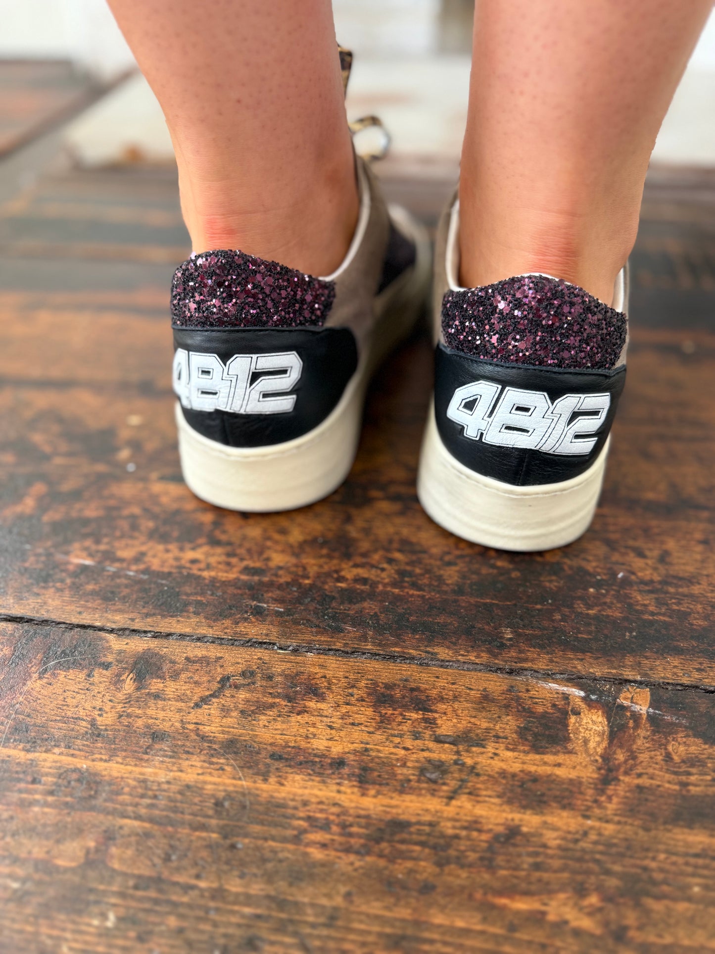 4B12 Kyle Shoe in Bordeaux with inbuilt Wedge