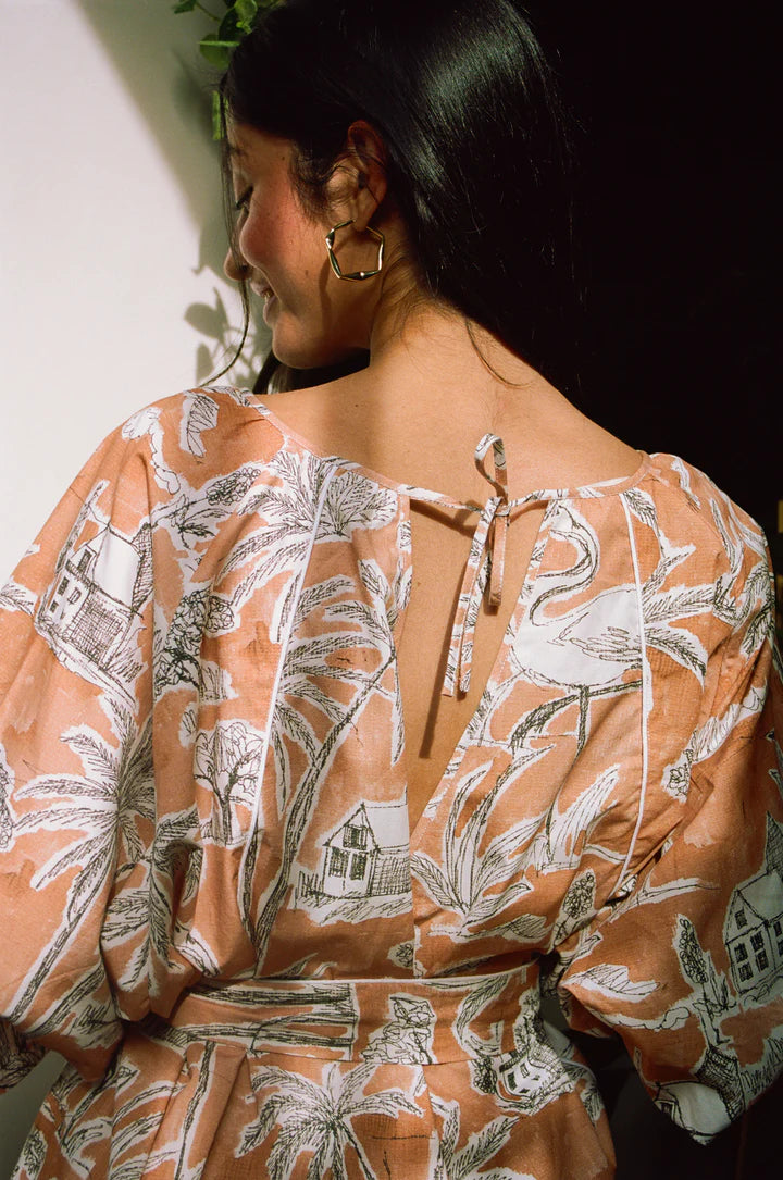 Moon And Mellow Flamingo Mini Dress