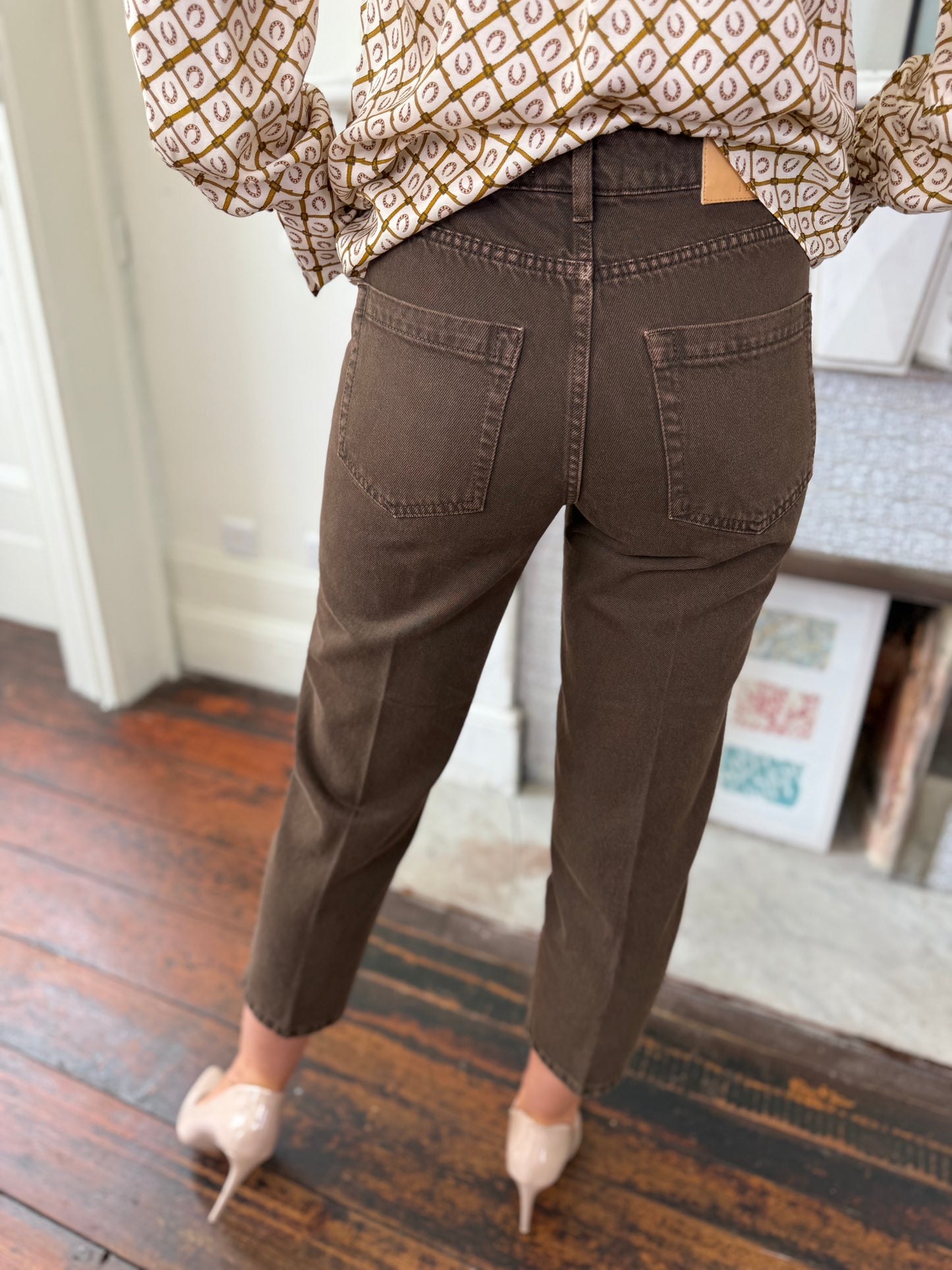 Iblues Zurigo Trousers in Dark Brown