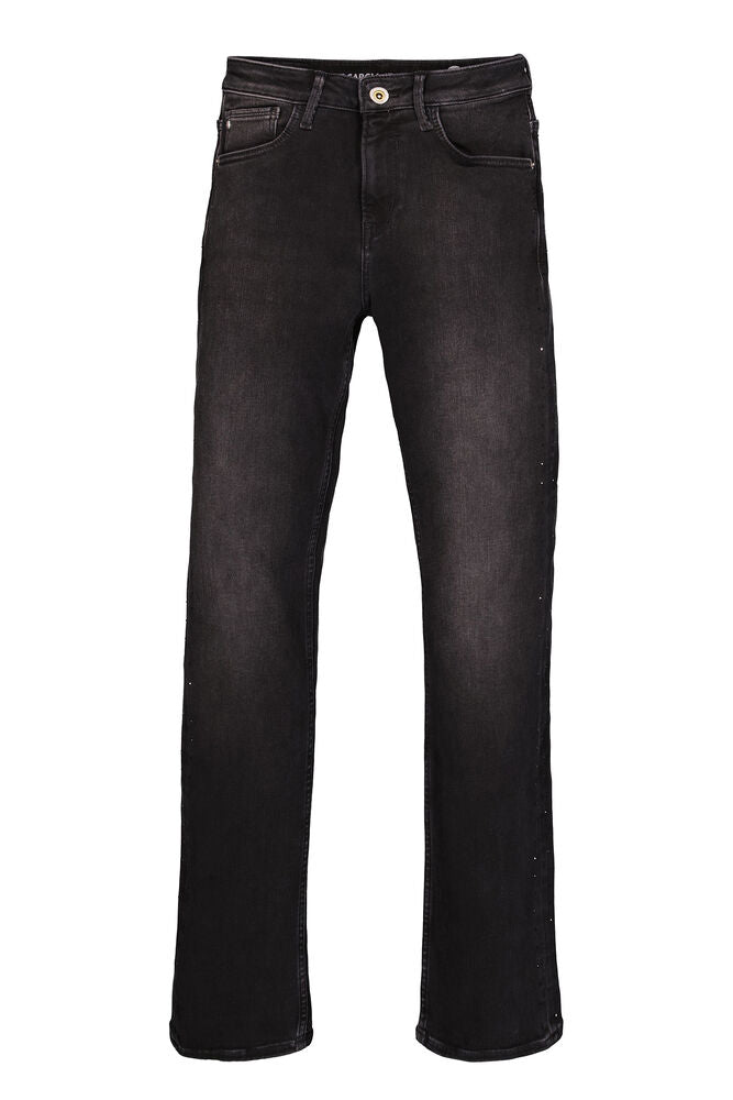 Garcia Celia Straight Leg Dark Black Used Jeans