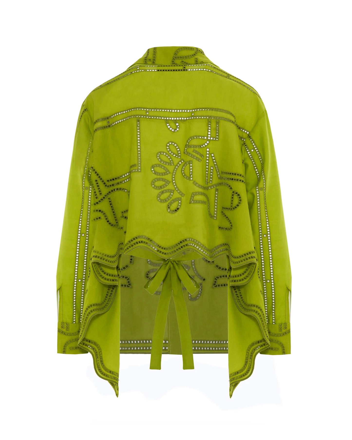 Beatrice B Broderie Anglaise Green Shirt