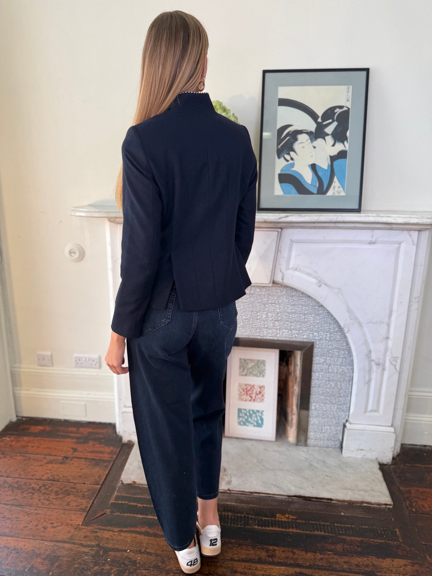 Vilagallo Navy Jacket With Bee Buttons