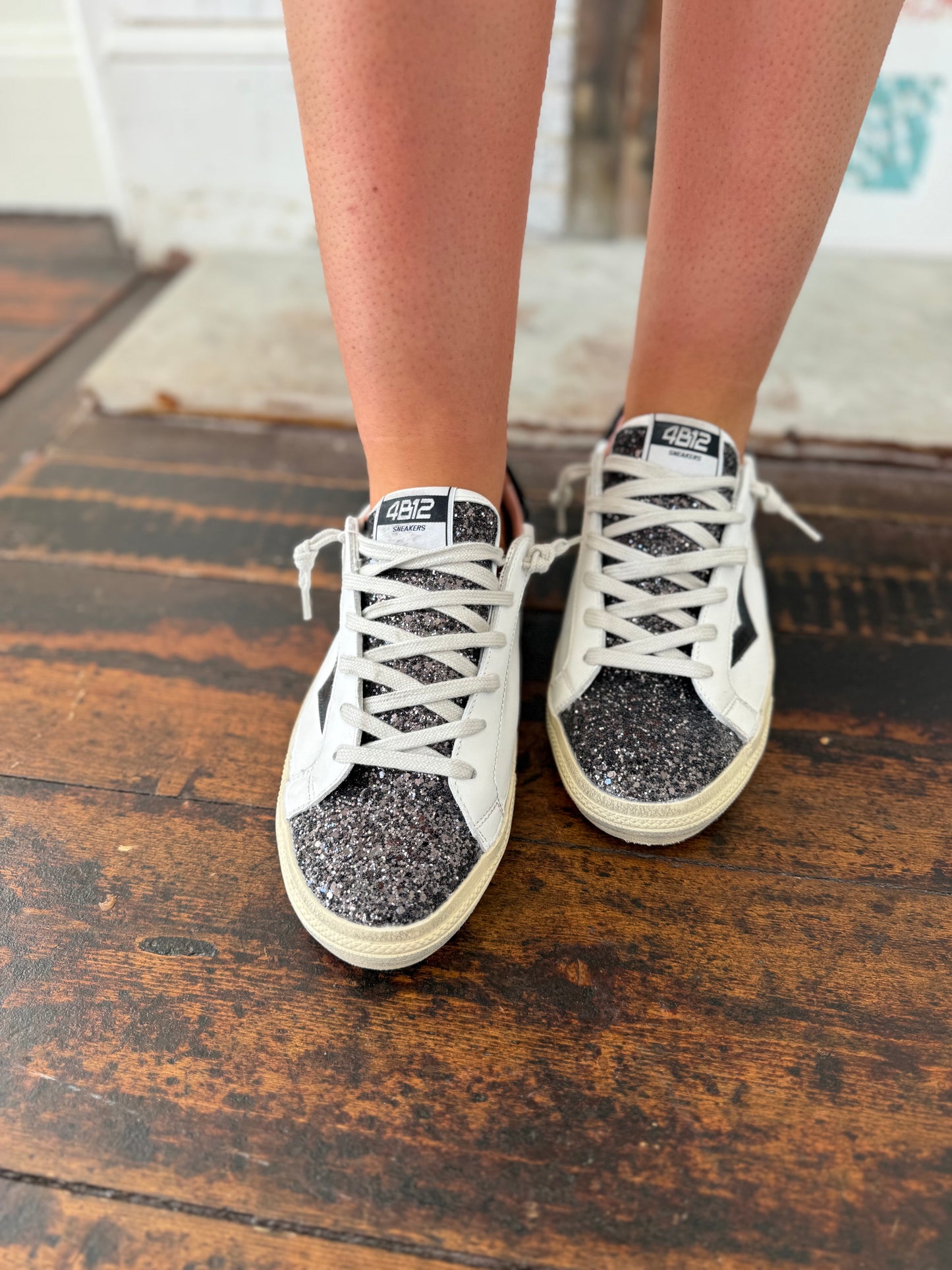 4B12 Supreme Shoe in Anthracite Glitter