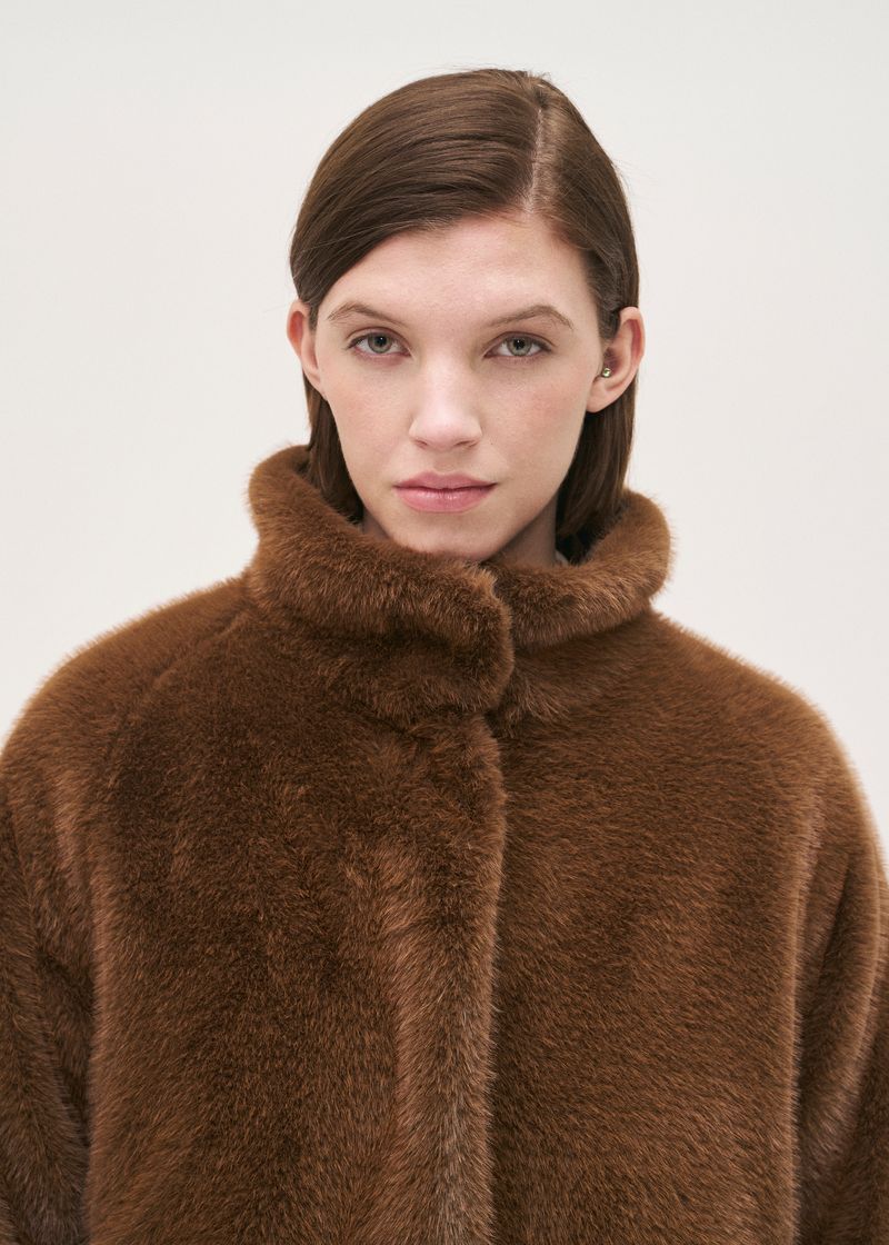 Rosso35 Hazelnut Faux Fur Reversible Coat