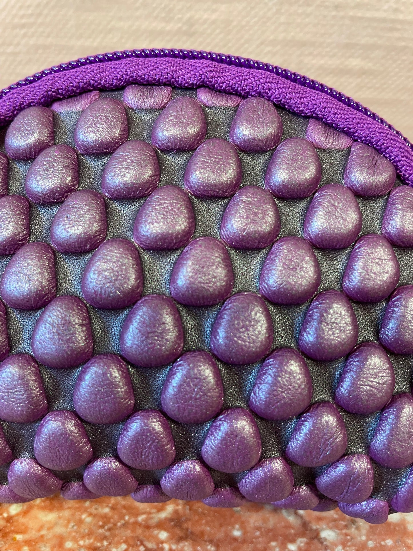 Tissa Fontaneda Half Moon Purse Plum