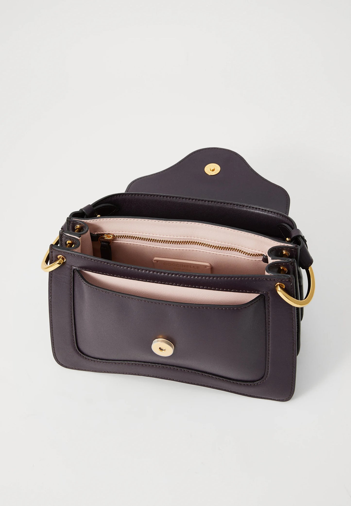 Coccinelle Calf Leather Bag Prune