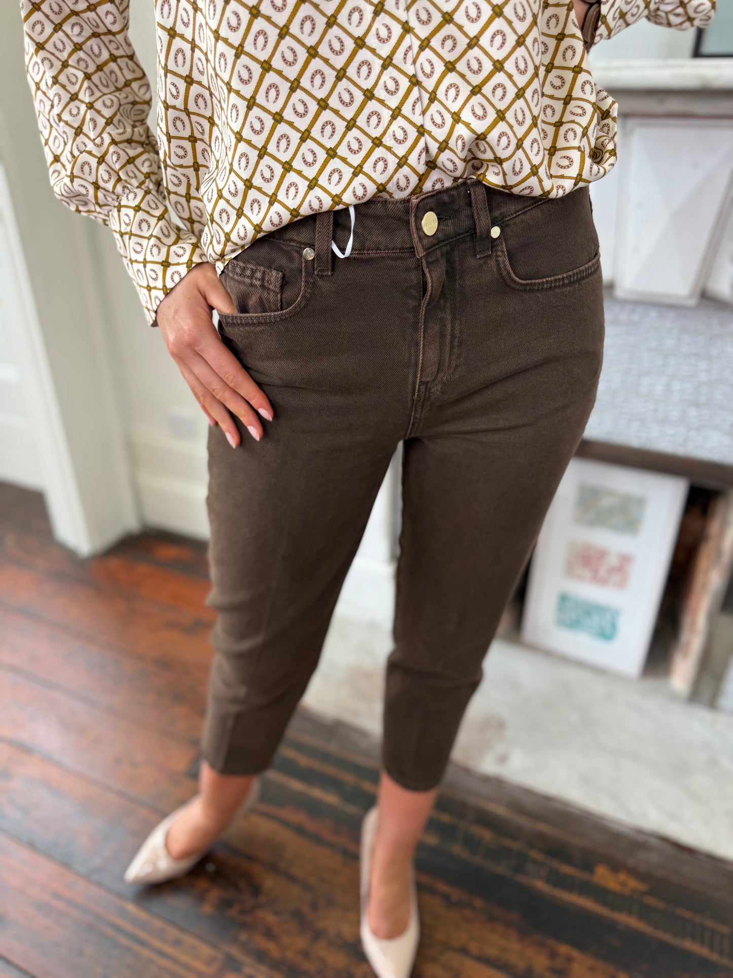 Iblues Zurigo Trousers in Dark Brown