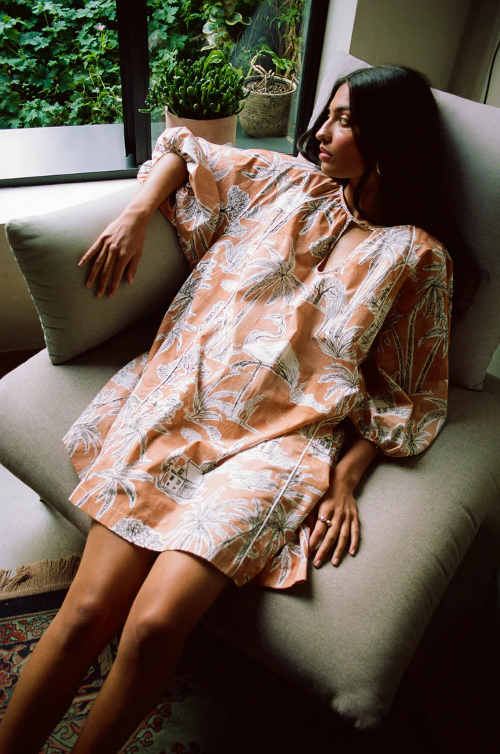 Moon And Mellow Flamingo Mini Dress