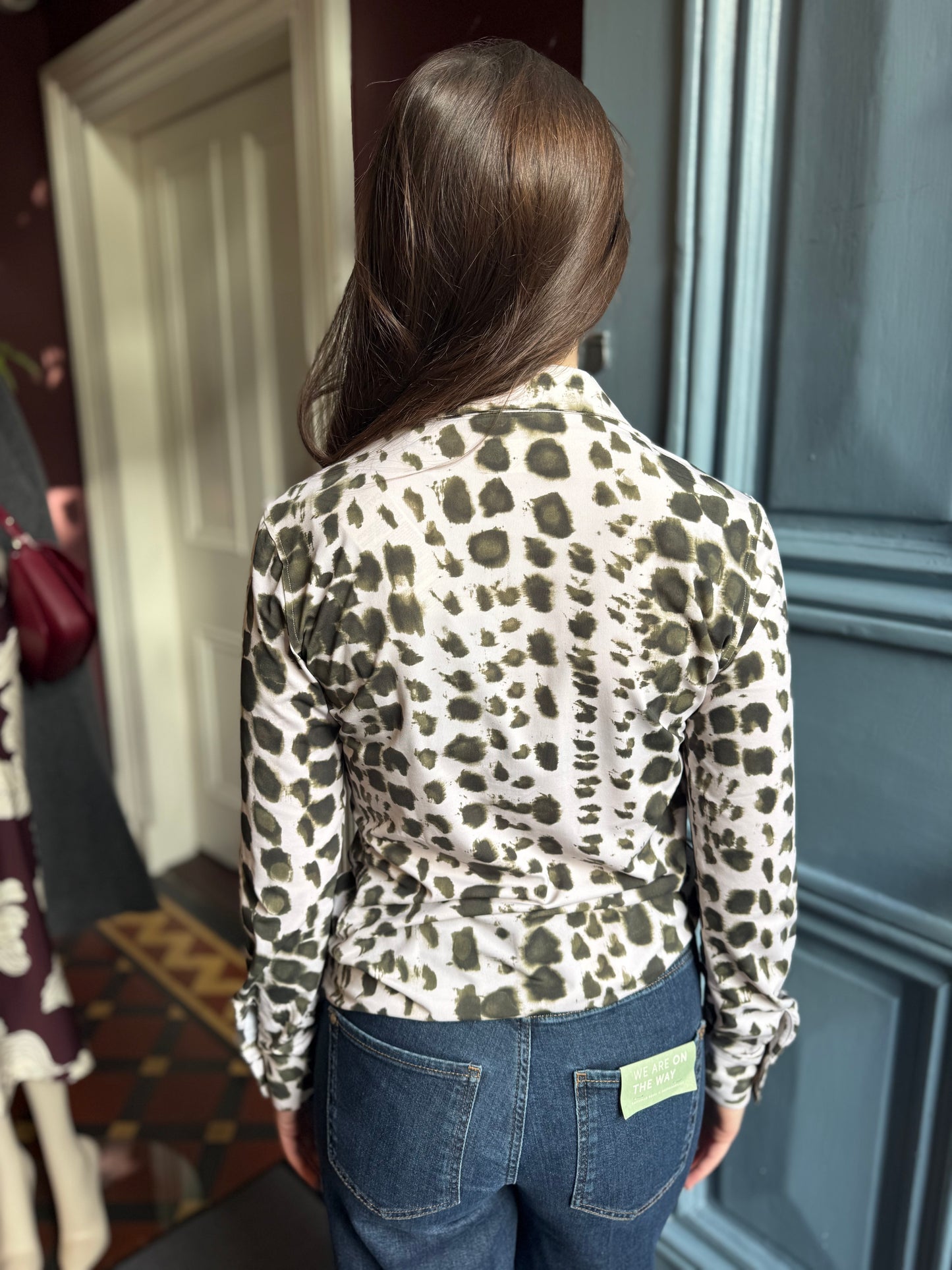 Caliban Green Print Skin Like Shirt