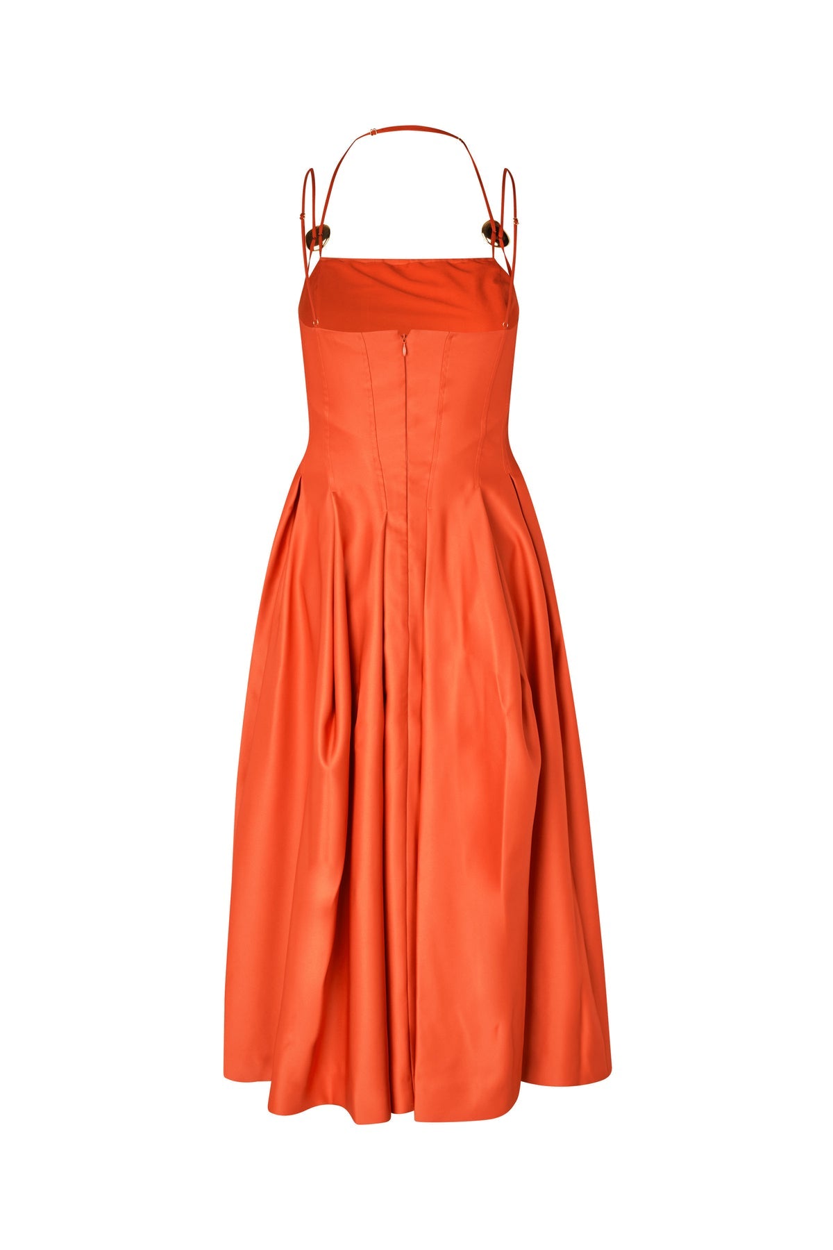 Double Strap Orange Dress