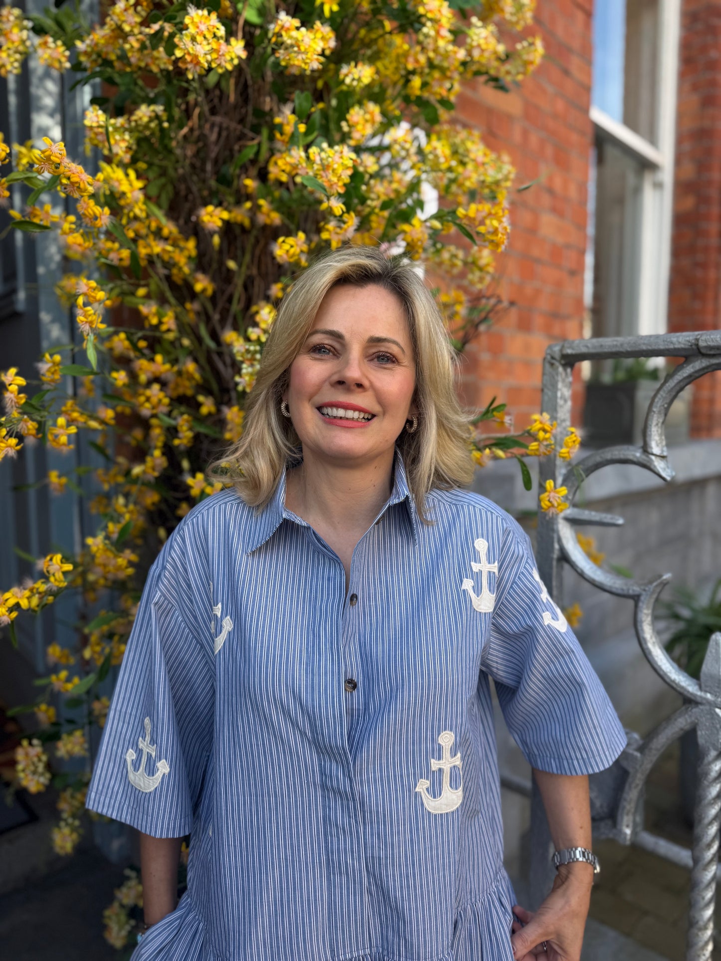 Stella Nova Oversized Dress With Embroidered