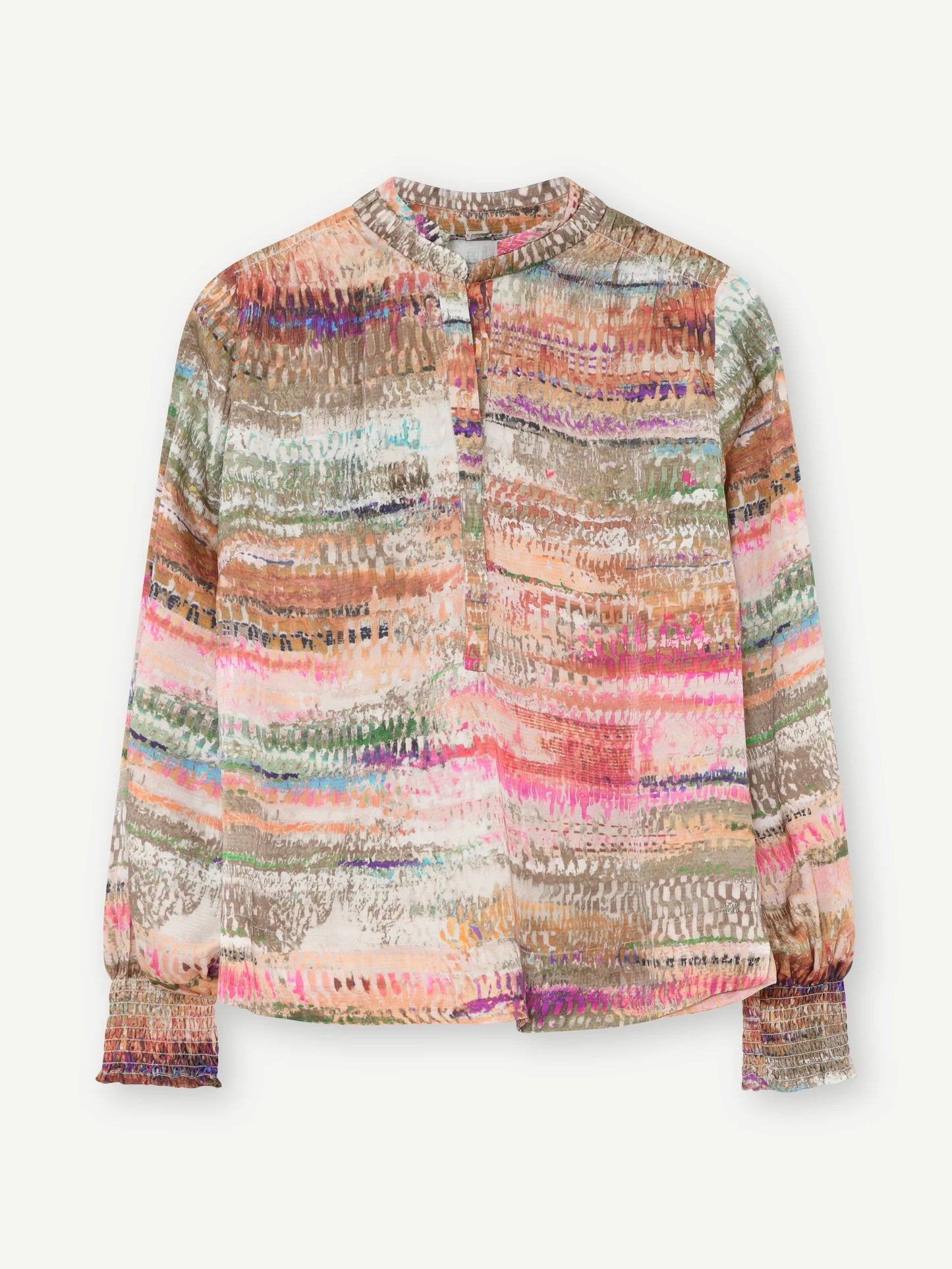 Gustav Sikka Blouse in Pink and Green Print