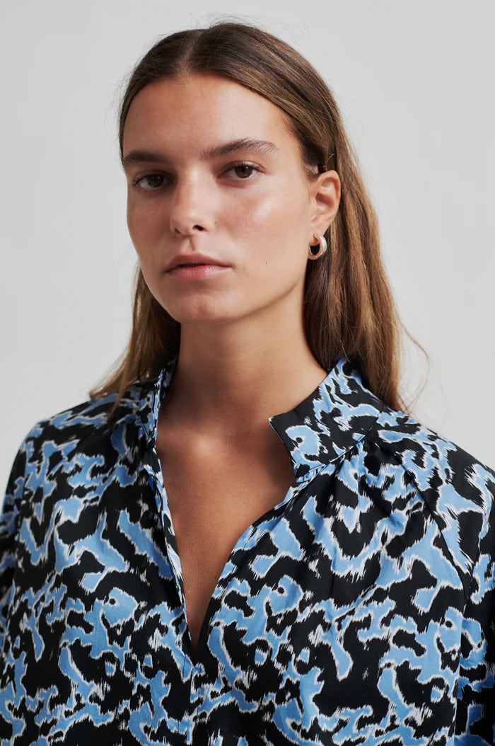 Klara Blue Printed Dress