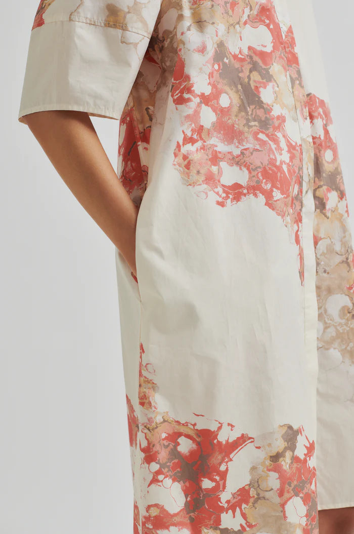 Second Female Sirmione Shirt Dress In Spiced Coral