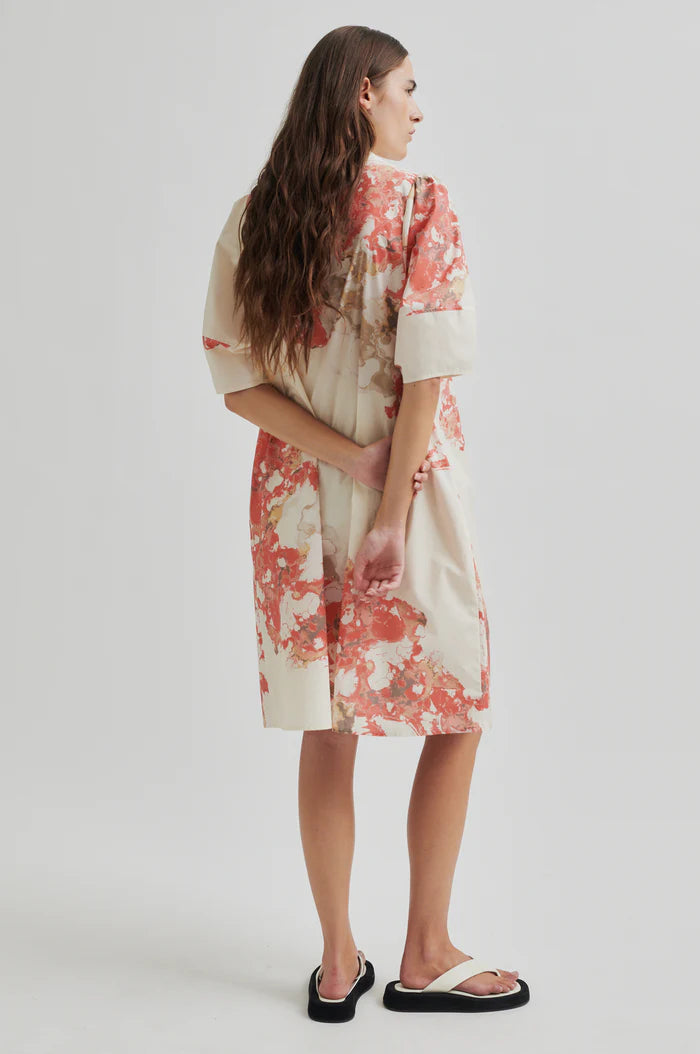 Second Female Sirmione Shirt Dress In Spiced Coral