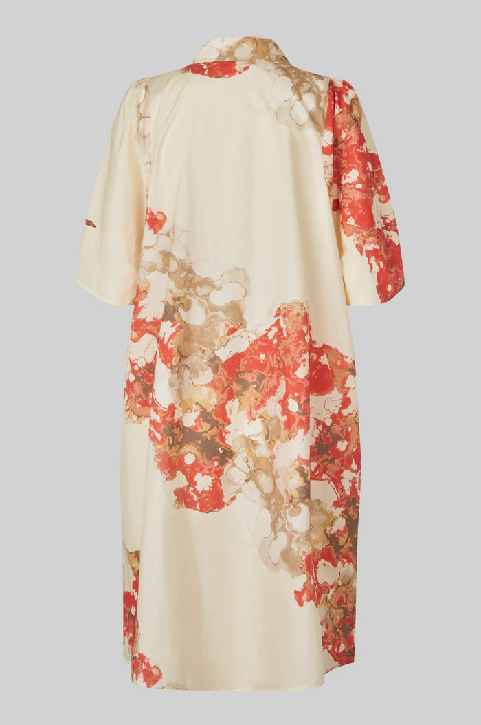Second Female Sirmione Shirt Dress In Spiced Coral