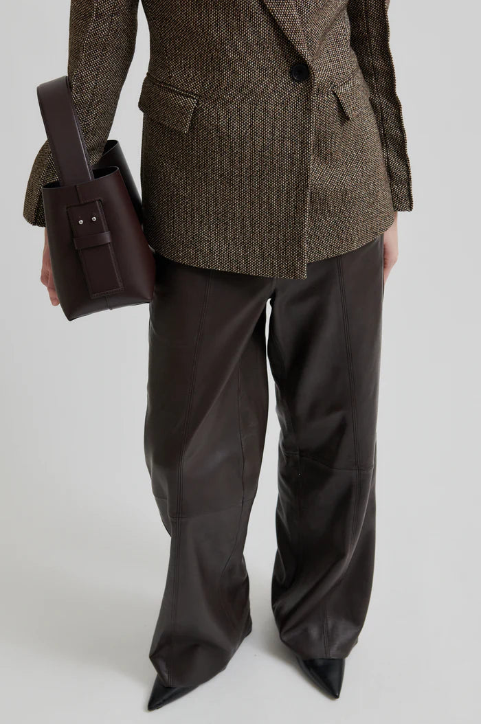 Second Female Letho Leather Trouser Chocolater Plum