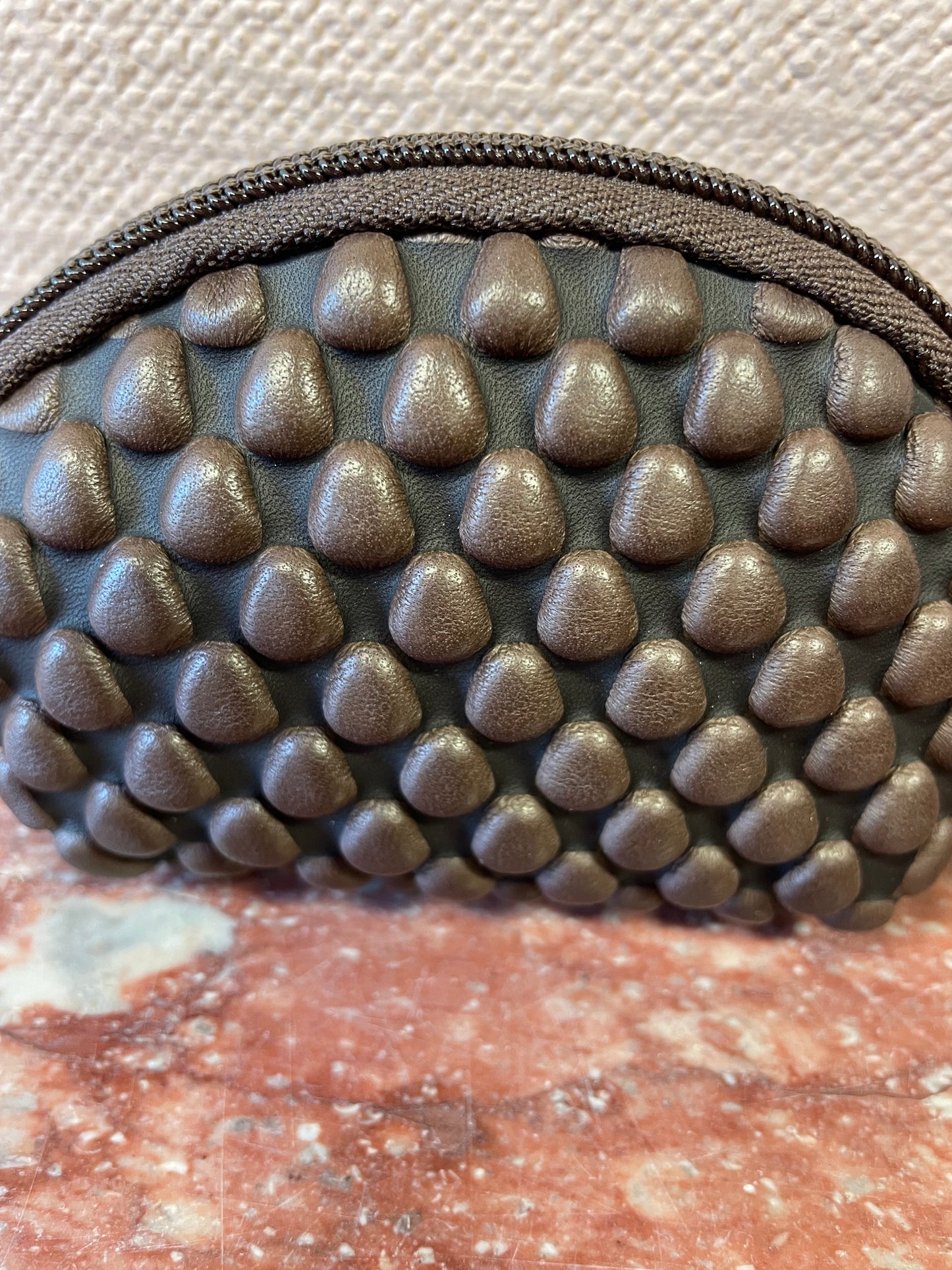 Tissa Fontaneda Half Moon Purse Dark Brown