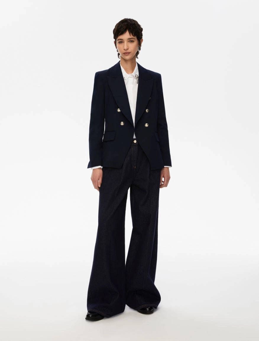 Iblues Double Breasted Blazer Midnight Daraghi