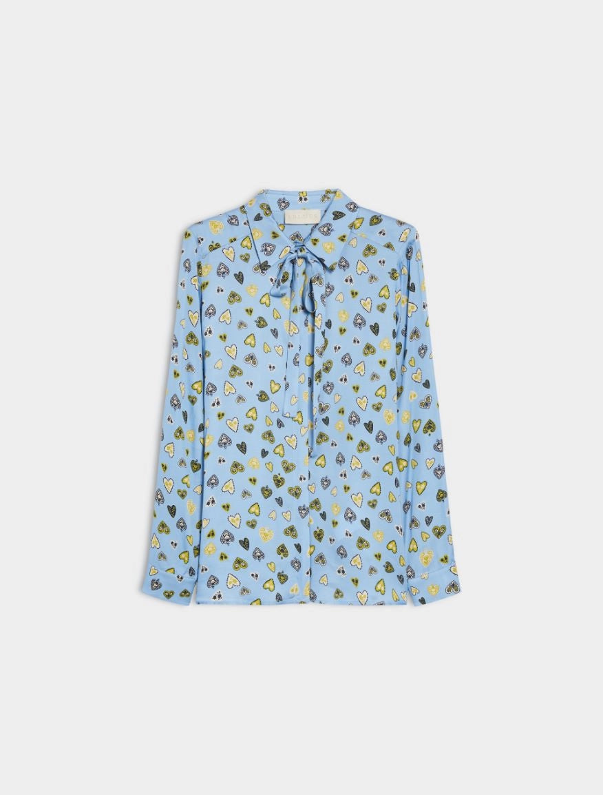 Iblues Kapok Printed Shirt, Light Blue