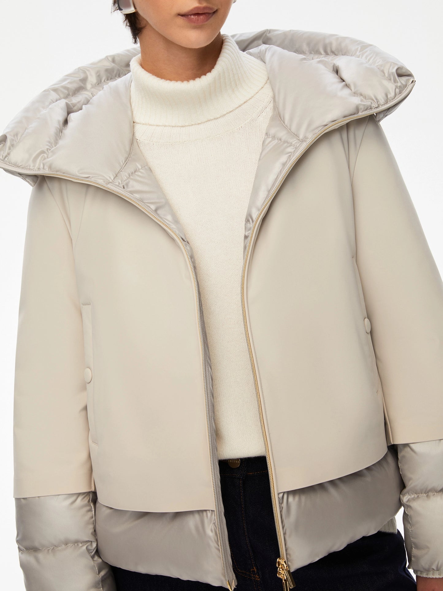 Iblues Hooded Jacket Mastic