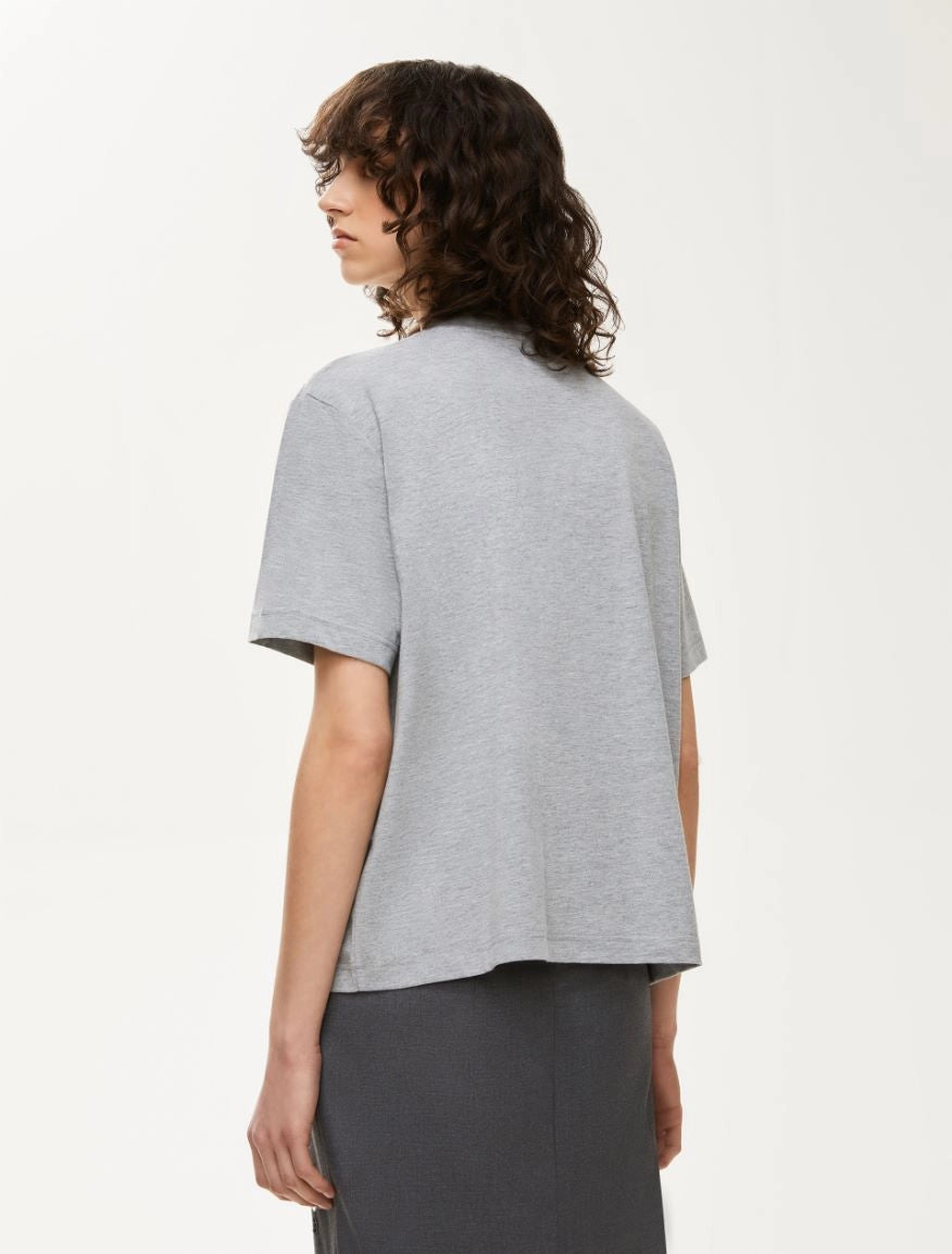 Iblues Fiero Embroidered T-shirt Melange Grey