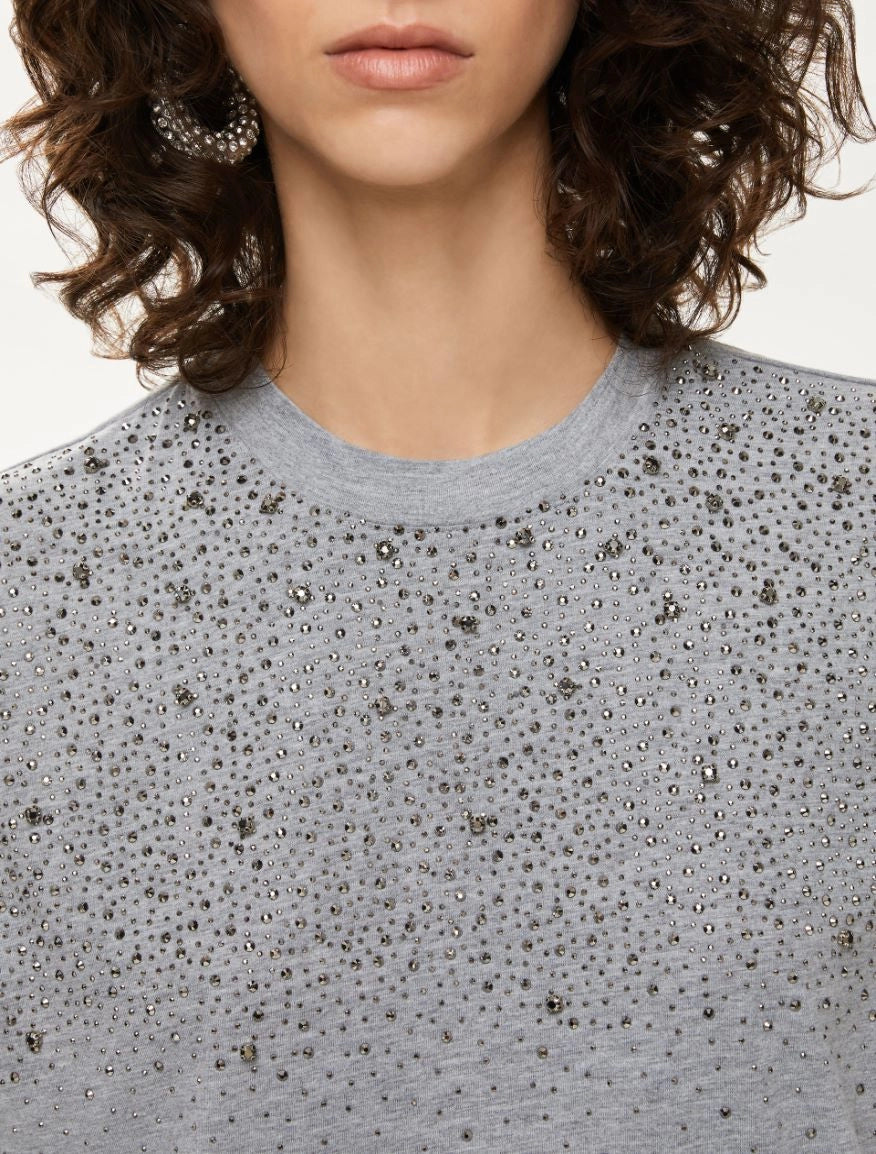 Iblues Fiero Embroidered T-shirt Melange Grey