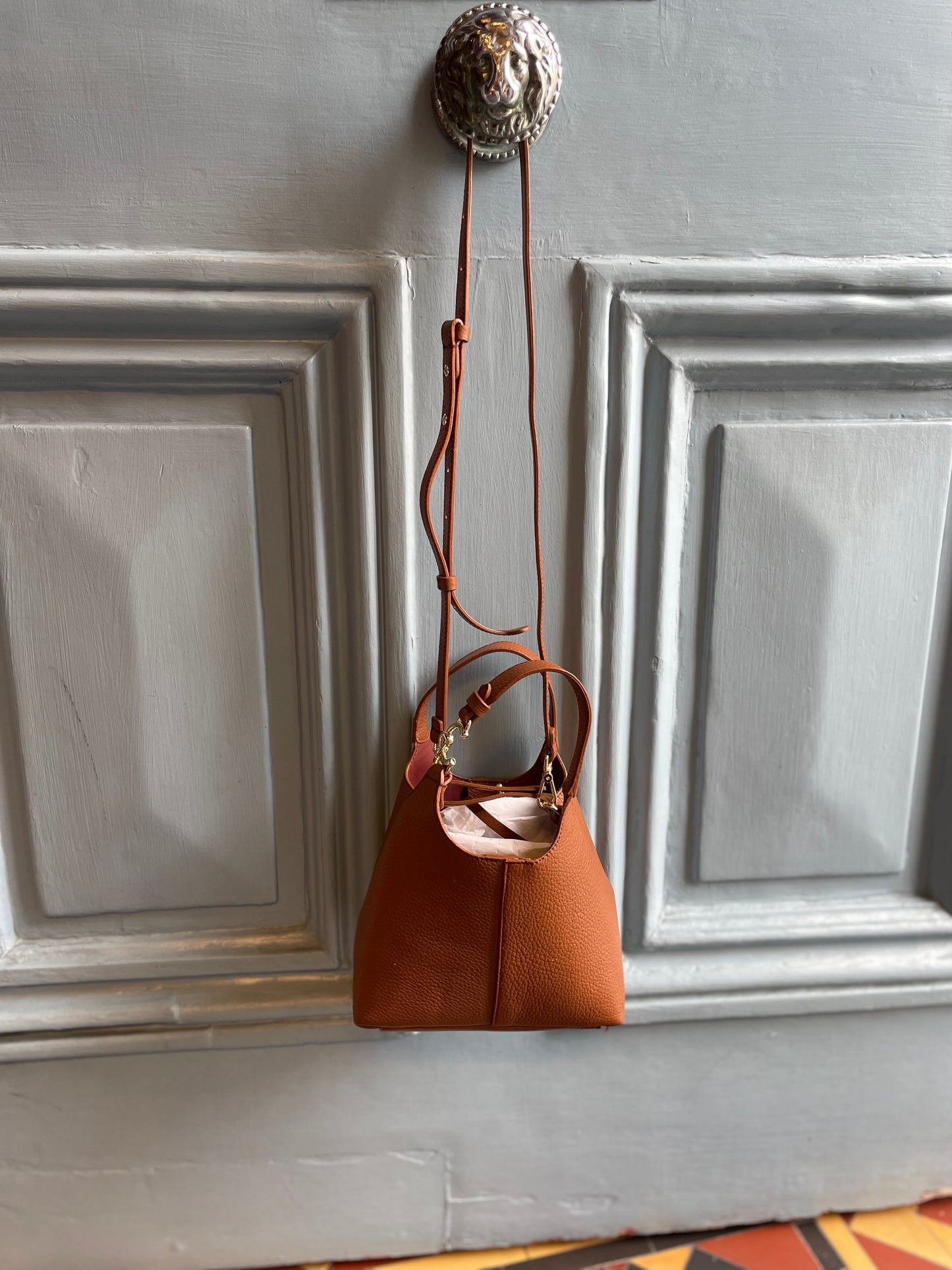 Coccinelle C-Easy Grained Leather Handbag