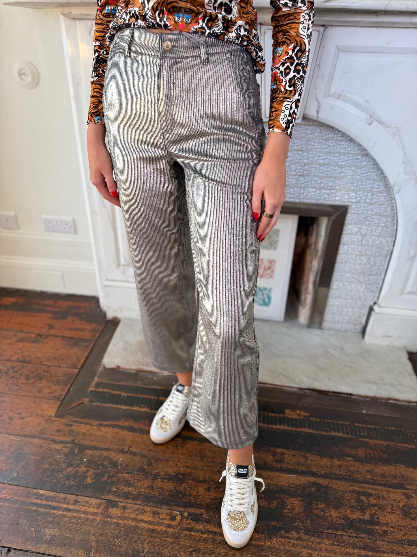 Raffaello Rossi Yuki Shiny Vintage Corduroy Gold
