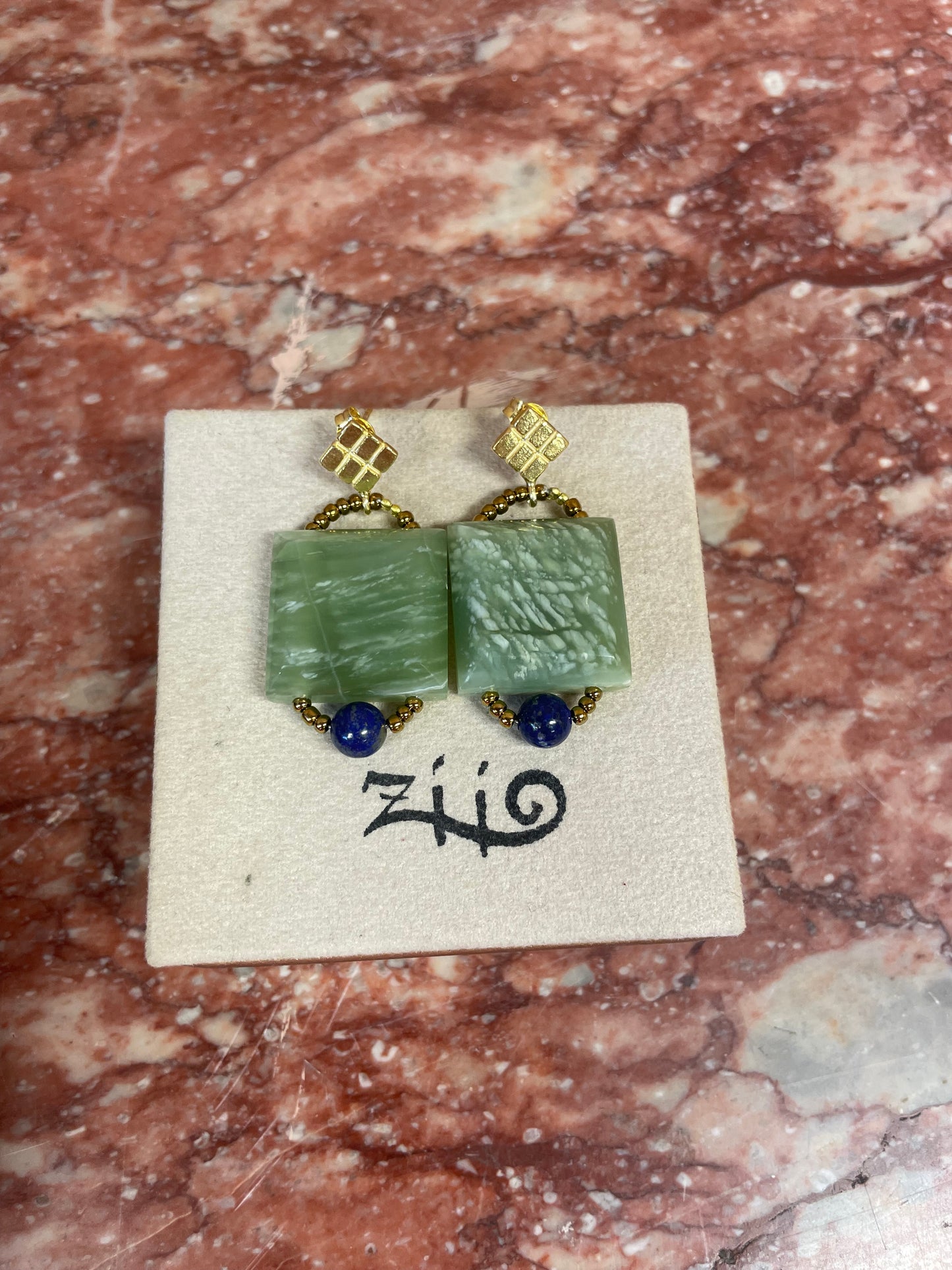 ZIIO Arkanis Square Vesuvianite Earrings