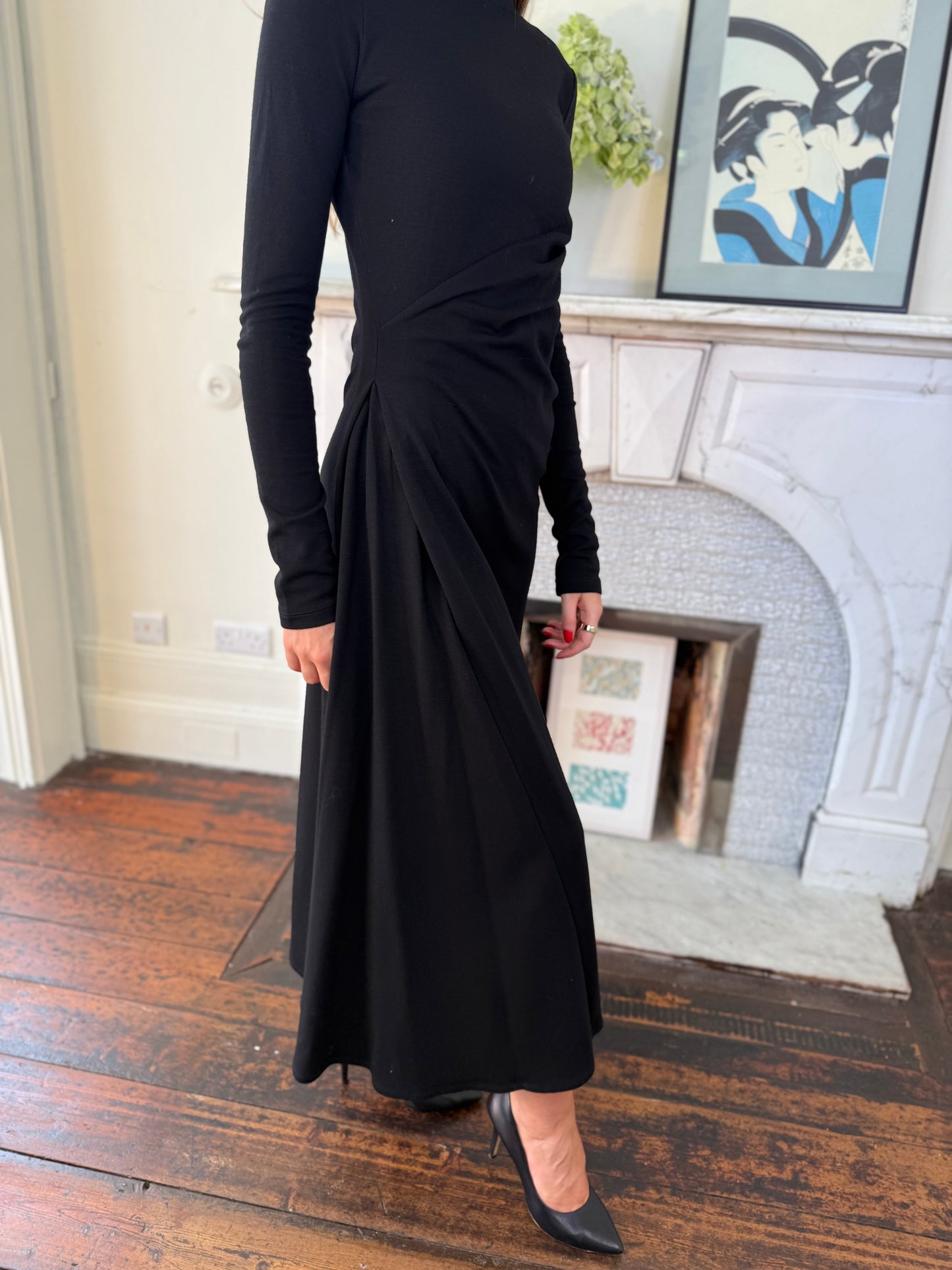 Sportmax Black Edile Fitted Dress