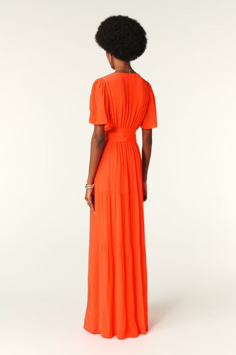 Natalia Burnt Orange Long Dress