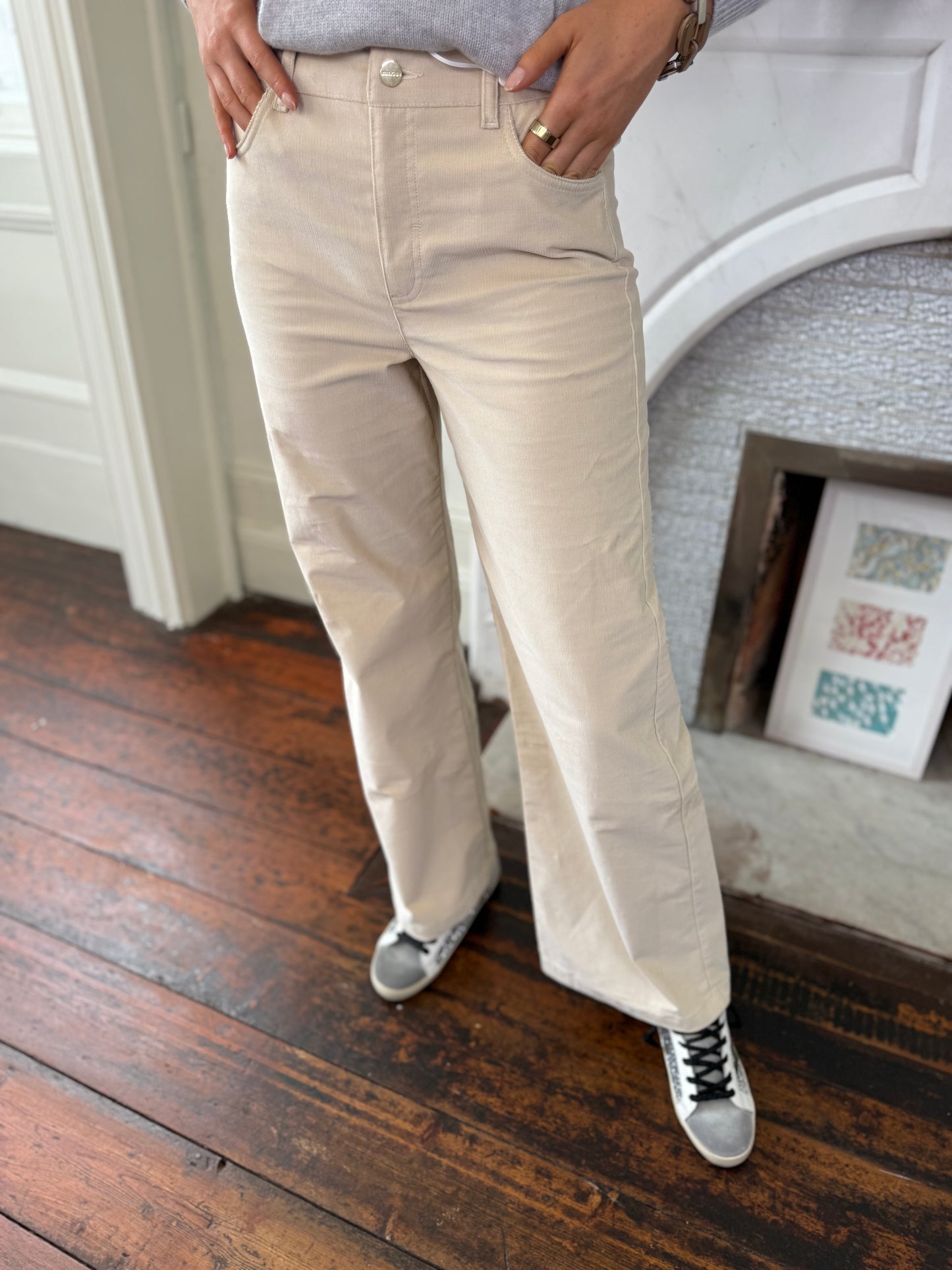 Iblues Martin Light Beige Fine Corduroy Jeans