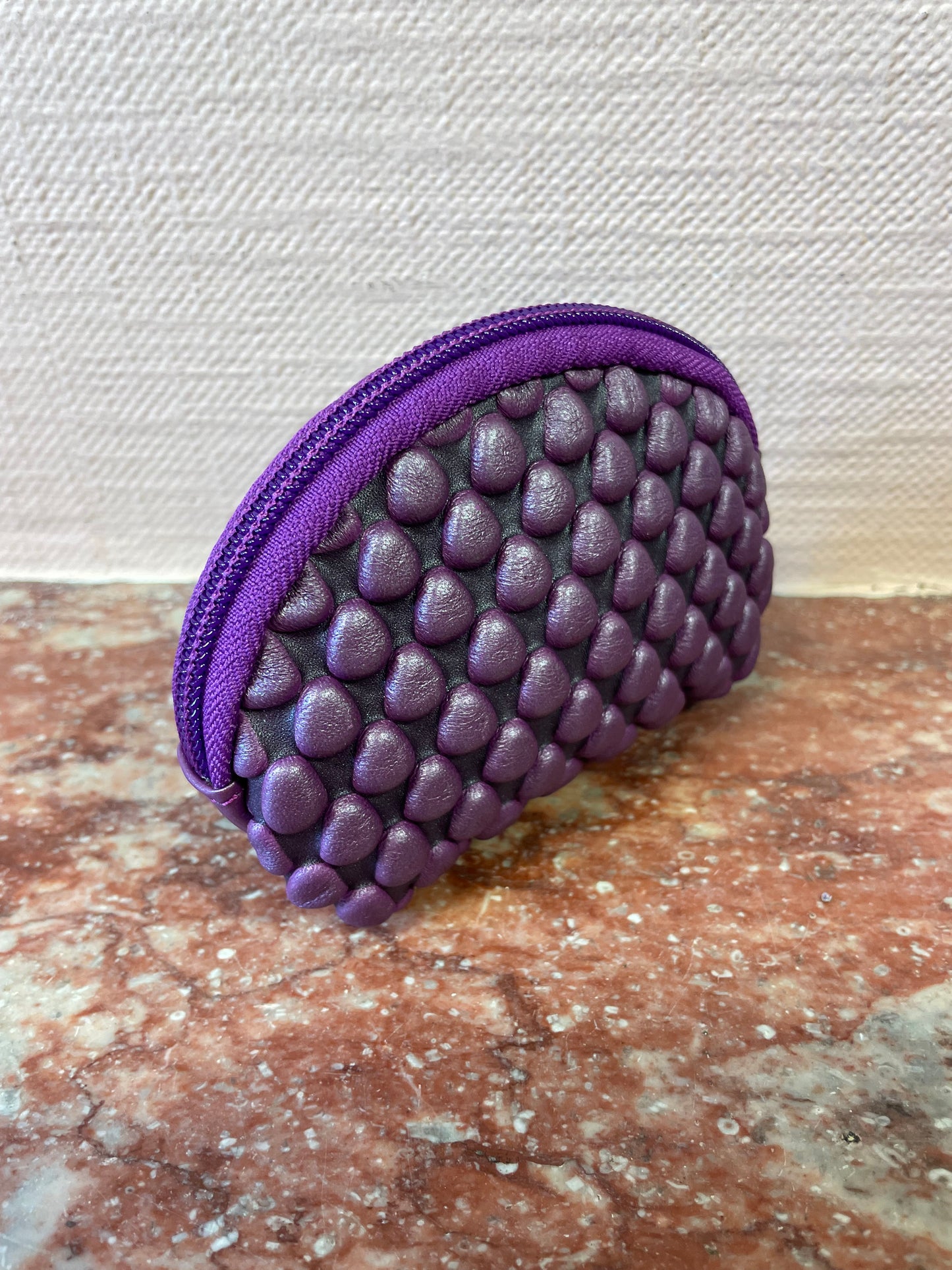 Tissa Fontaneda Half Moon Purse Plum