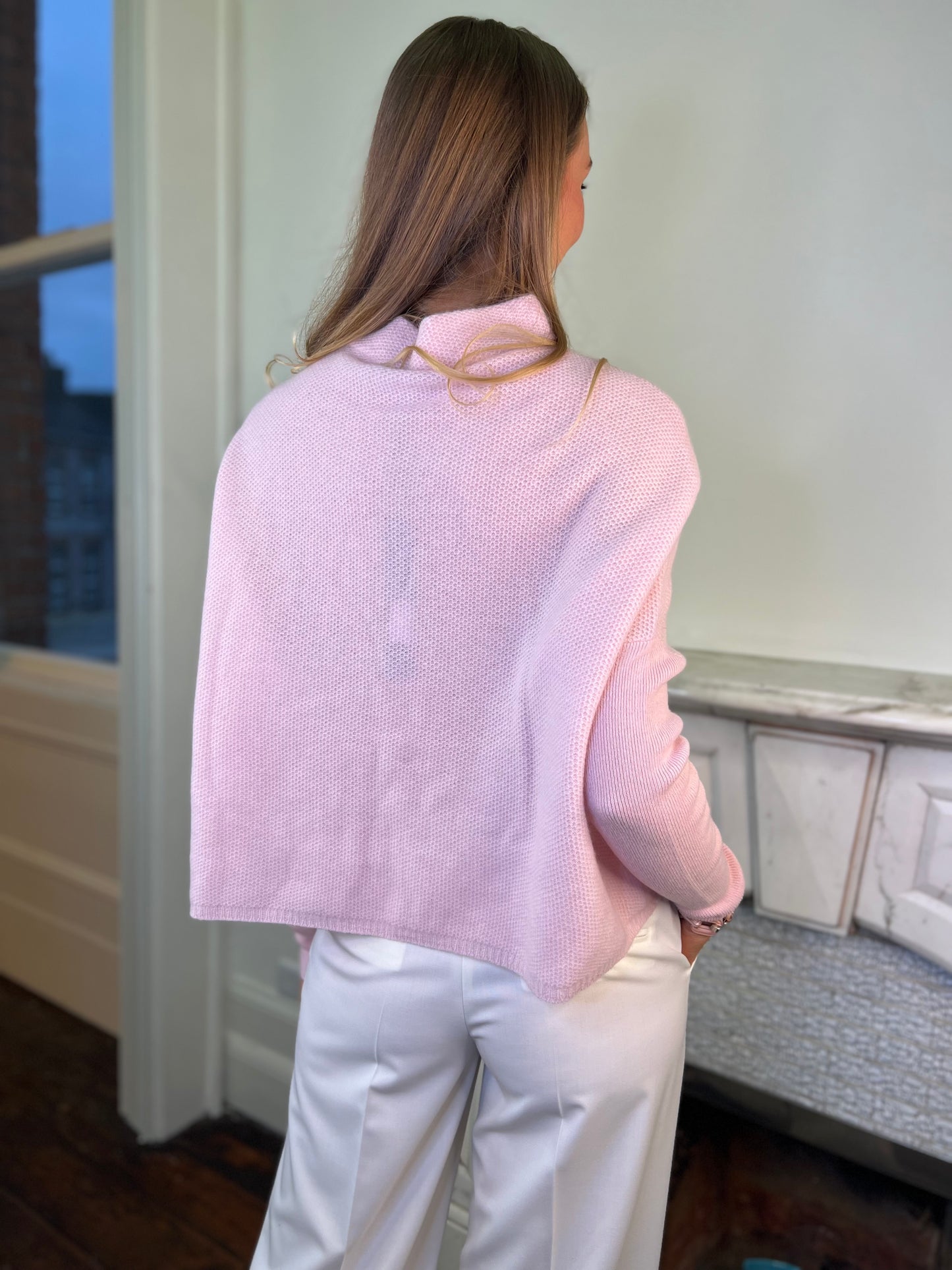 Honey Cashmere Sweater in Pixie Pink