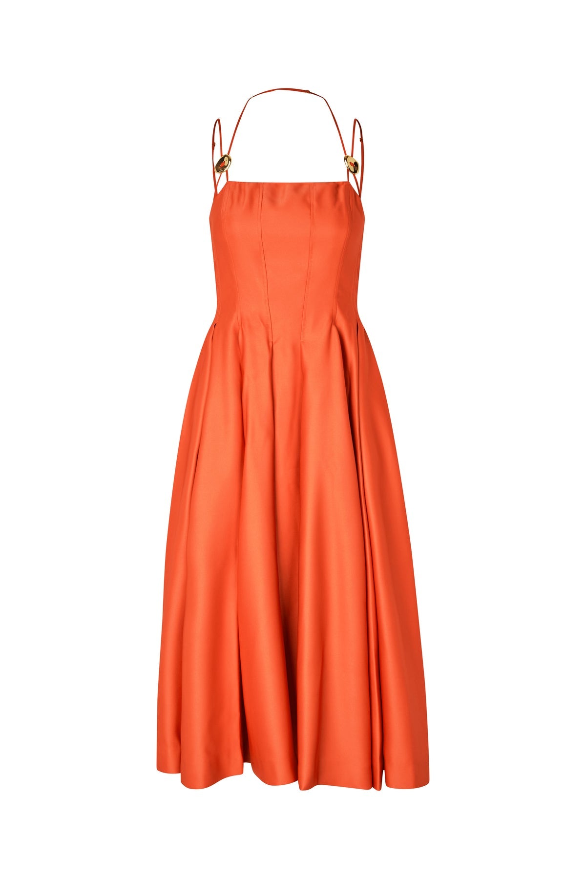 Double Strap Orange Dress